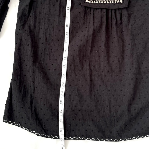 Max Studio Embroidered Black Top Size L - Picture 7 of 9